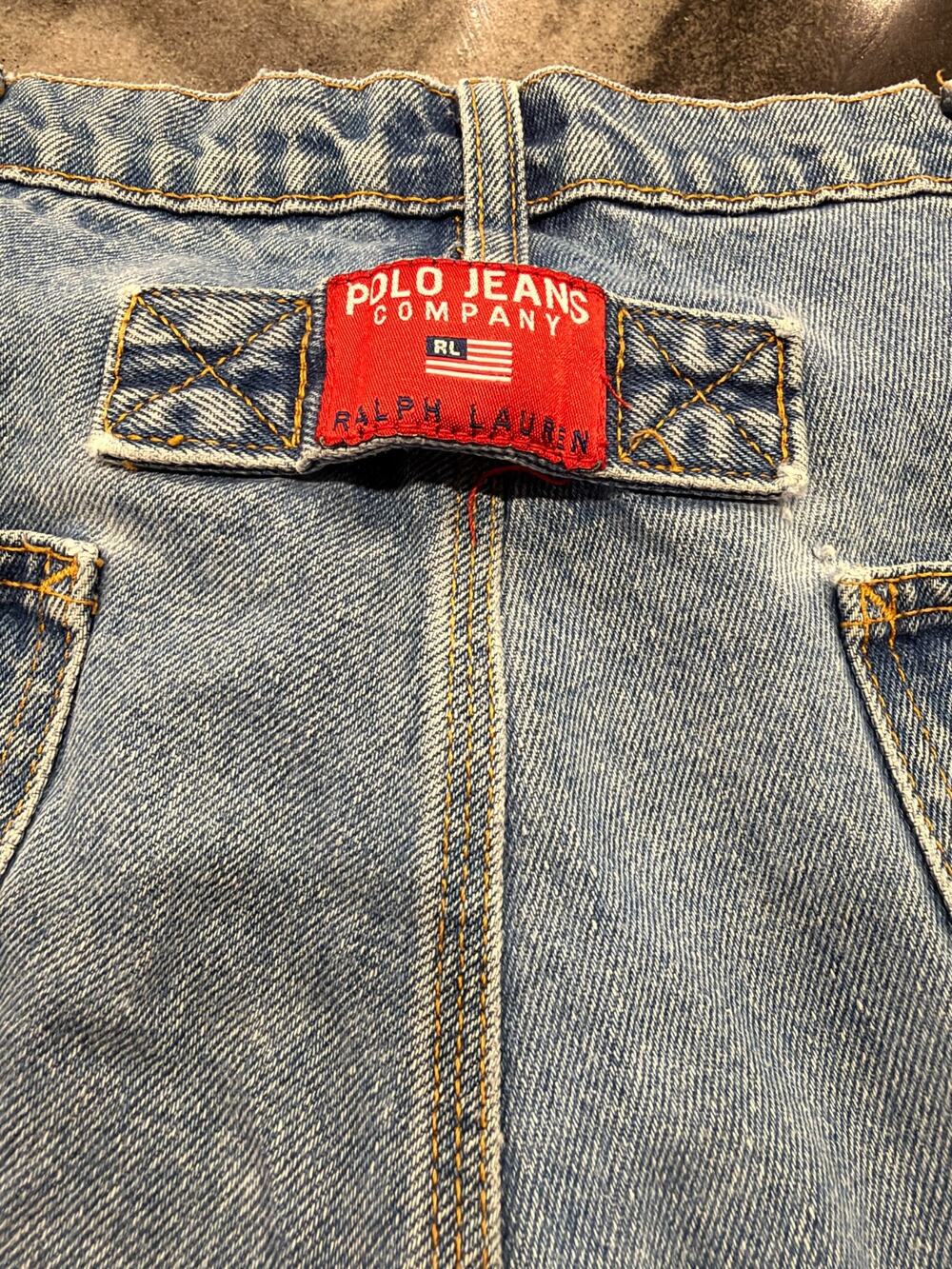 VTG Polo Jeans Co Ralph Lauren Mens 36 Carpenter Shorts Denim Baggy Y2K Jorts